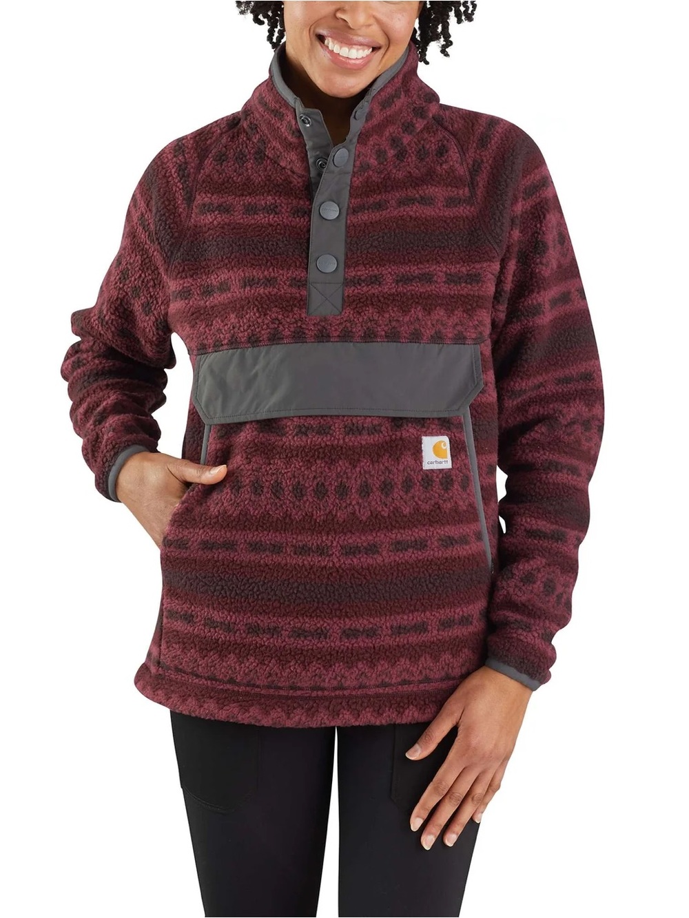 Carhartt Women’s Port Geometric Fleece Pullover in size Large